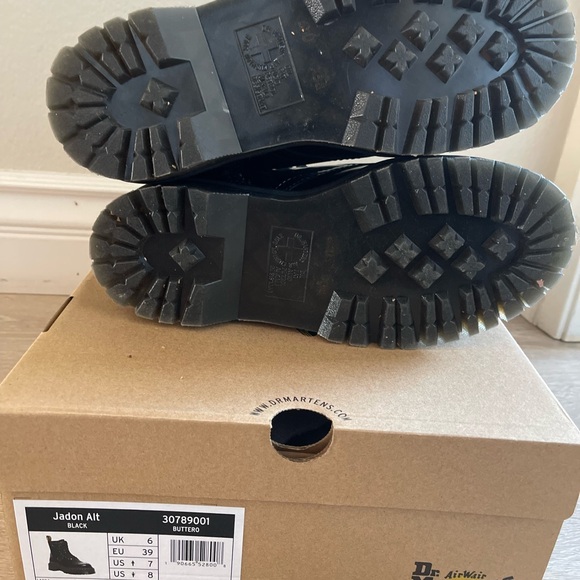 Dr. Martens Jadon Alt Black Leather Boots with Steel Toe - Picture 11 of 11